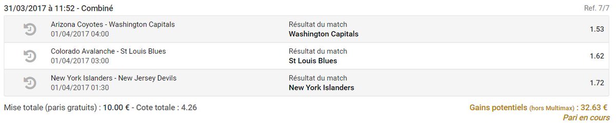 TempestPronos's tweet image. #4 Prono 💵
Washington Capitals RT - 1.53
St Louis Blues RT - 1.62
New York Islanders RT - 1.72
Côte : 4.26 👽
RT LIKE &amp;amp; FOLLOW ! 💵