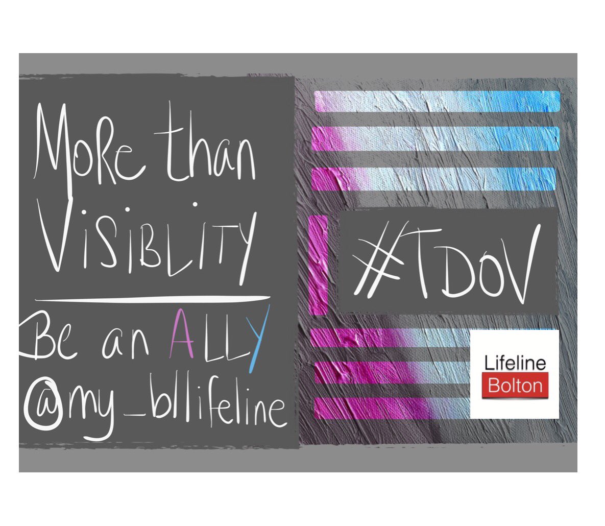 my_bllifeline's tweet photo. #TDOV #tdov2017 transgender day of visibility #neverblendin #wesupport https://t.co/SNIKaXyOC4