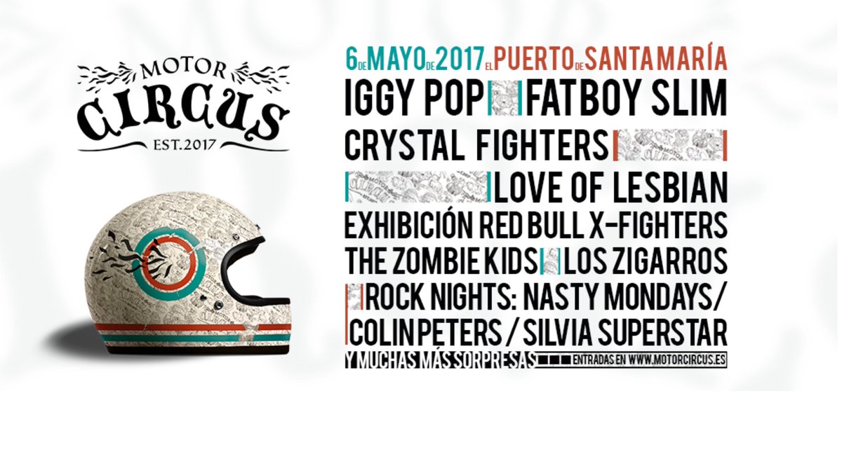 Motor_Circus's tweet photo. ¿Vas a @Motor_Circus? Entradas 39.95€ y este #cartelazo. Junto a @MotoGP Jerez el 6 Mayo en #ElPuertodeSantaMaría 🙌 https://t.co/qBG7mfZj84 https://t.co/Im3Ez32bzL