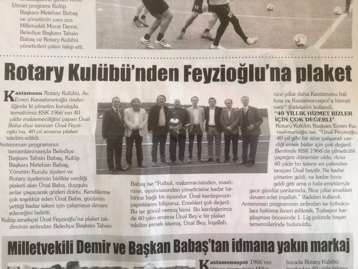 KastamonuRotary's tweet photo. Meslek Ödülümüz yerel basının gündeminde.. https://t.co/v08N2xq65x