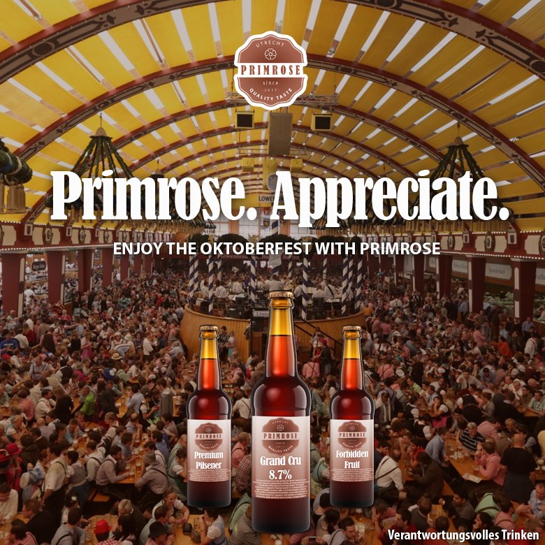 PrimroseBeer's tweet photo. Enjoy the Oktoberfest with Primrose. Appreciate! https://t.co/ED0Yq0XI8t