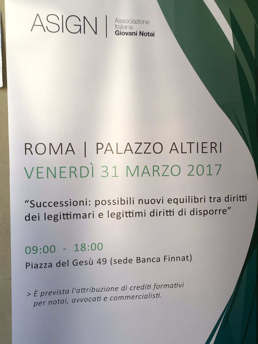 domenichiofalo's tweet photo. L'importanza della pianificazione successoria e i limiti dell'attuale legislazione.
Se ne parla al Convegno di @giovaninotai https://t.co/tJ4Dh7yHQ2