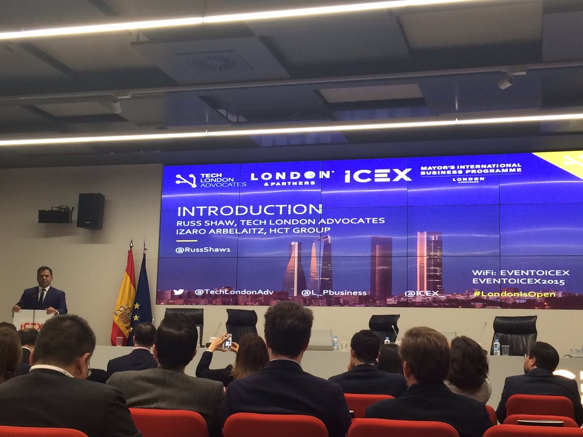 Great Event at <a href="/ICEX_/">ICEX</a> with @RajeshAgrawalUK Talking about future of tech and start ups #LondonIsOpen <a href="/TechLondonAdv/">Tech London Advocates</a> <a href="/L_Pbusiness/">London & Partners</a>