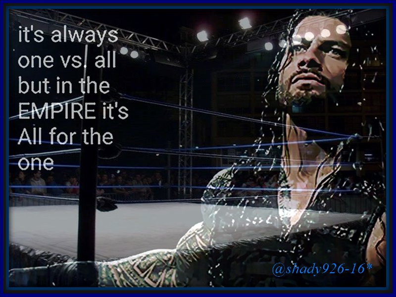 Shady926's tweet photo. .@romanreigns568 @HeSpearsThemAll @WWERomanReigns @LeeshaNDessy @dnebel62 @0231Jana @rockfan_86 @VinceMcMahon #RomanEmpire Have a Great Day #BigDog depends on us #CheeringLoud #LettingHatersKnowWereHere #SupportingAnDefending #GoRoman #AllInForTheOne https://t.co/H05BKbiekq
