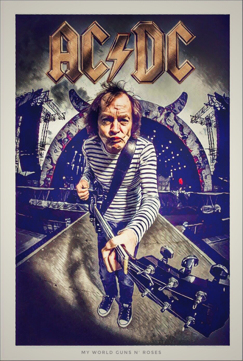 Happy BirthDay to Angus Young - AC  DC   - My World Guns N\ Roses - 