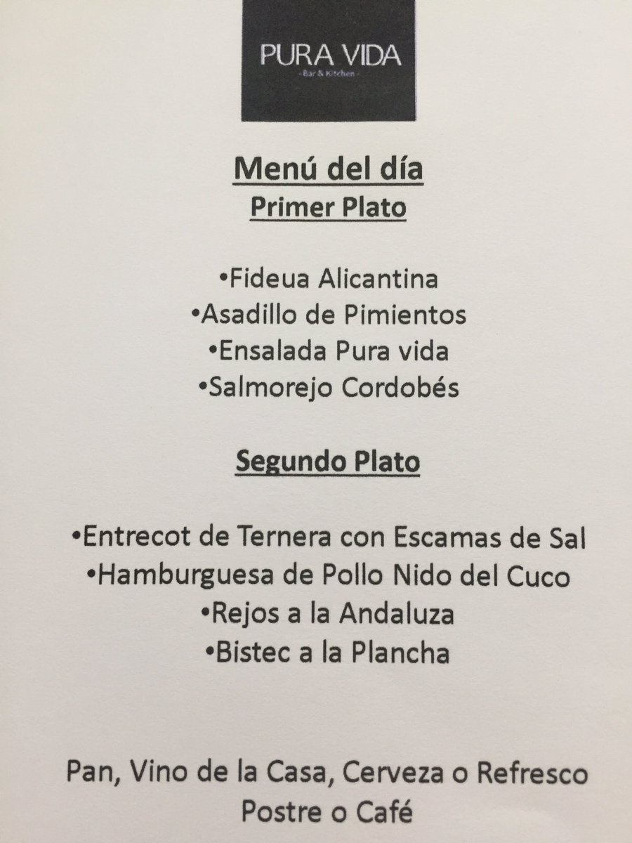 Termina la semana comiendo en #puravida#menutrescantos
