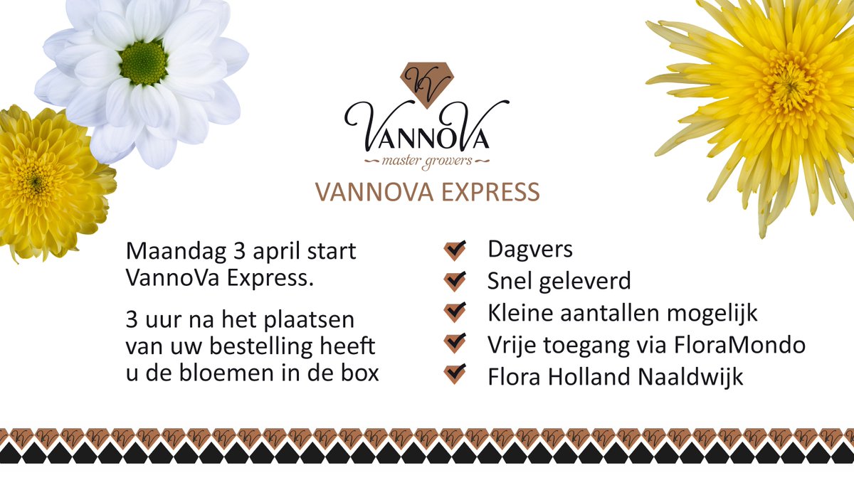 Vanaf 3 April zijn de producten van <a href="/VannoVaMG/">VannoVa</a> te verkrijgen via <a href="/FloraMondo/">FloraMondo</a> Ook nieuw is de VannoVa Express. Zie: vannova.nl/nl/webshop/