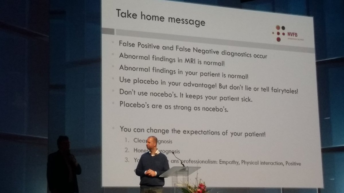 YVLOZwangerFit's tweet photo. Belangrijke boodschap van @BarnhoornEelko voor de hele gezondheidszorg en de #fysiotherapie in het bijzonder over #placebo en #nocebo #NVFB https://t.co/6WnELlS9HQ