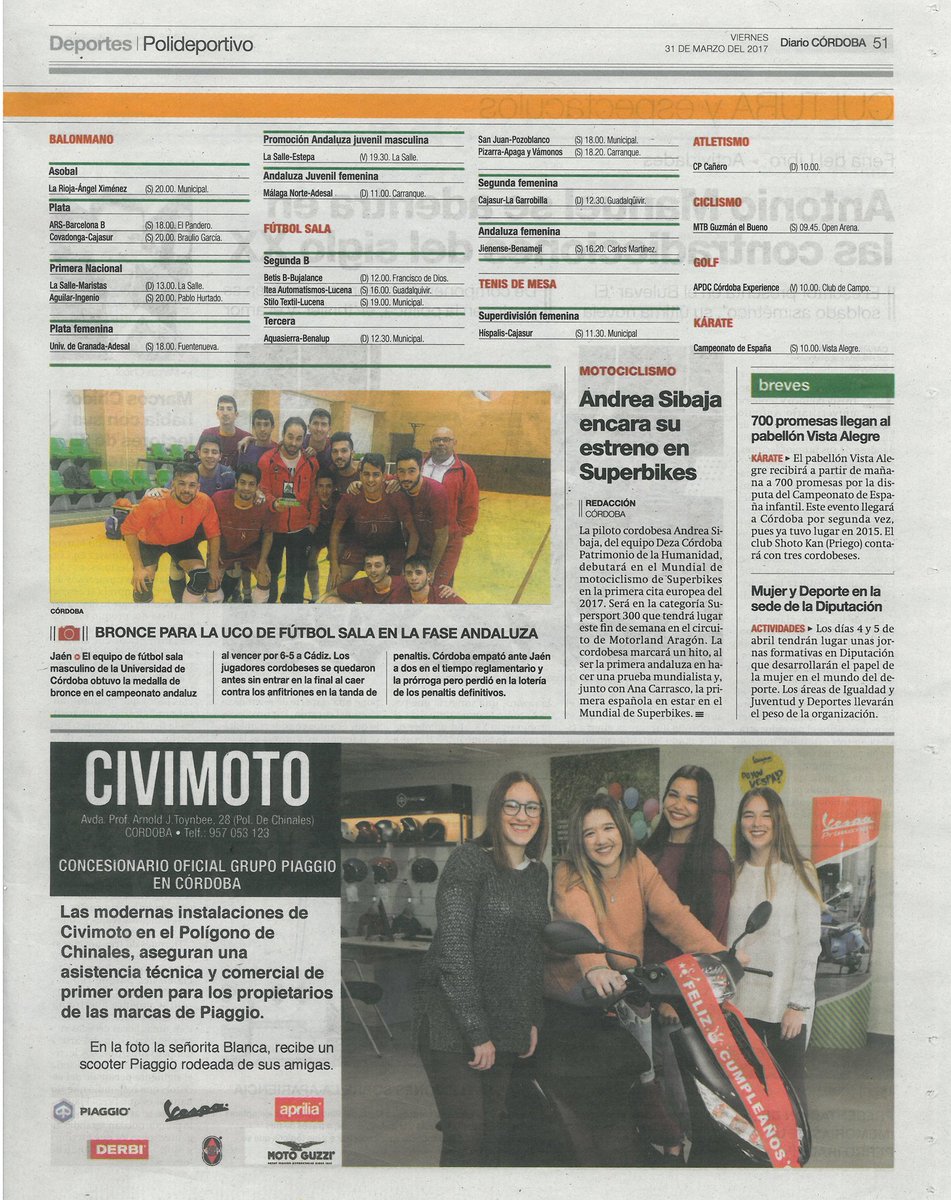 deporte_uni_UCO's tweet photo. .@Univcordoba @AGarciaV82 @antoniorayacarm @eldiacordoba @CorDeportes #CAU2017 no hay 2 sin 3 viernes con brote en la prensa escrita local, persiste la #FiebreGranateUCO efecto final->🏆🏆🏆🏆🏆Gracias #UCOfighters💪 https://t.co/E6HYwZEwVc