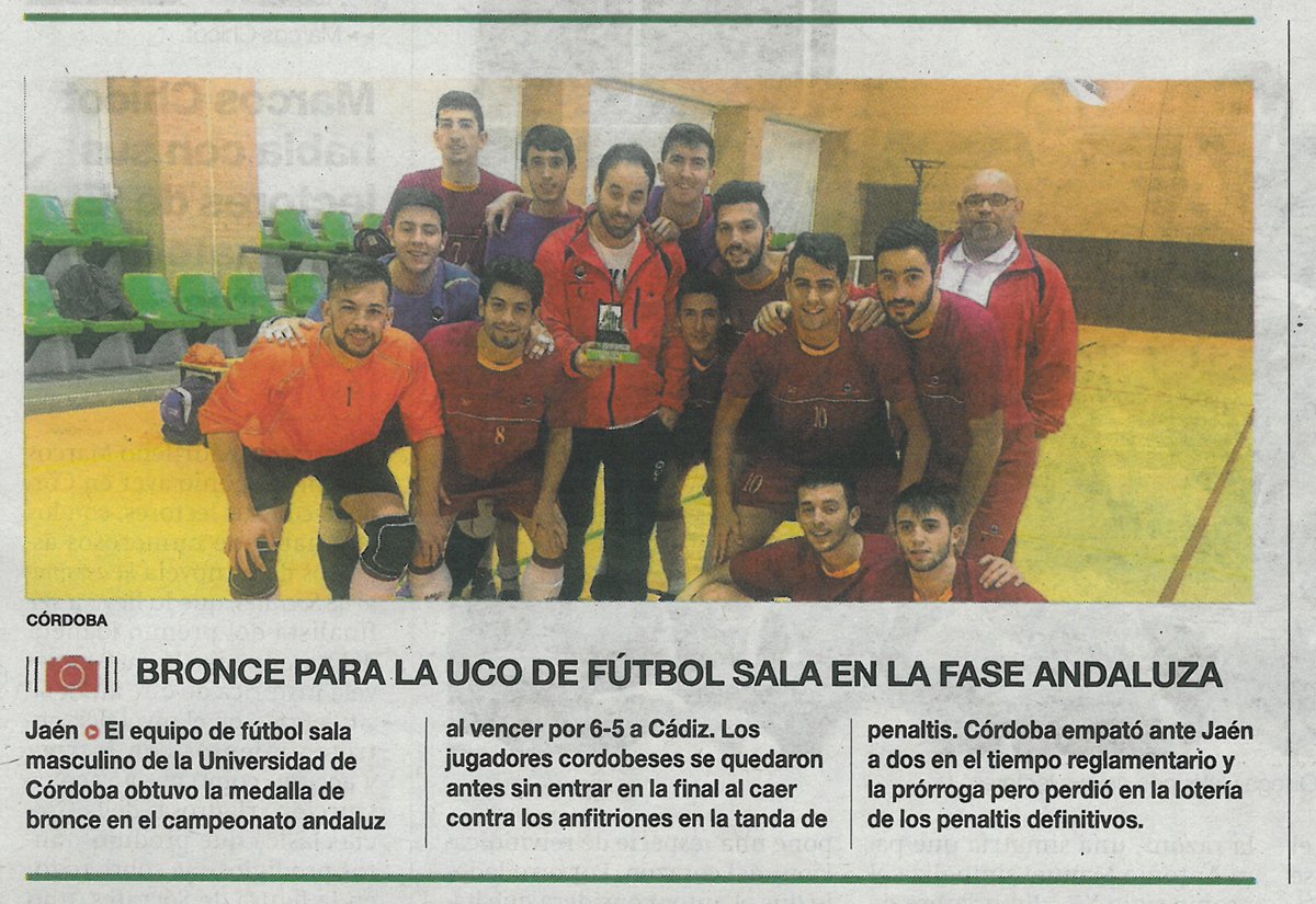 deporte_uni_UCO's tweet photo. .@Univcordoba @AGarciaV82 @antoniorayacarm @eldiacordoba @CorDeportes #CAU2017 no hay 2 sin 3 viernes con brote en la prensa escrita local, persiste la #FiebreGranateUCO efecto final->🏆🏆🏆🏆🏆Gracias #UCOfighters💪 https://t.co/E6HYwZEwVc