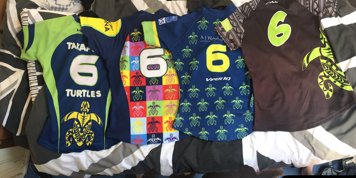 TakapunaTurtles's tweet photo. Turtle shirts from the last 4 years. What will this years designers bring? @KarutaSports #6 #🐢 https://t.co/fFIhru3OIO