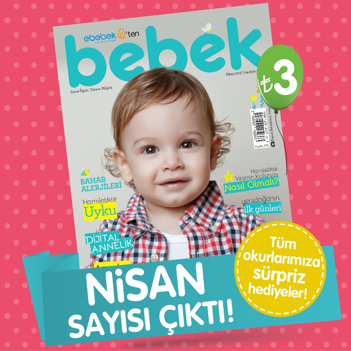 bebekcom's tweet photo. ebebek'ten Bebek dergisi Nisan sayısı çıktı :) https://t.co/9qS0vOCY1D