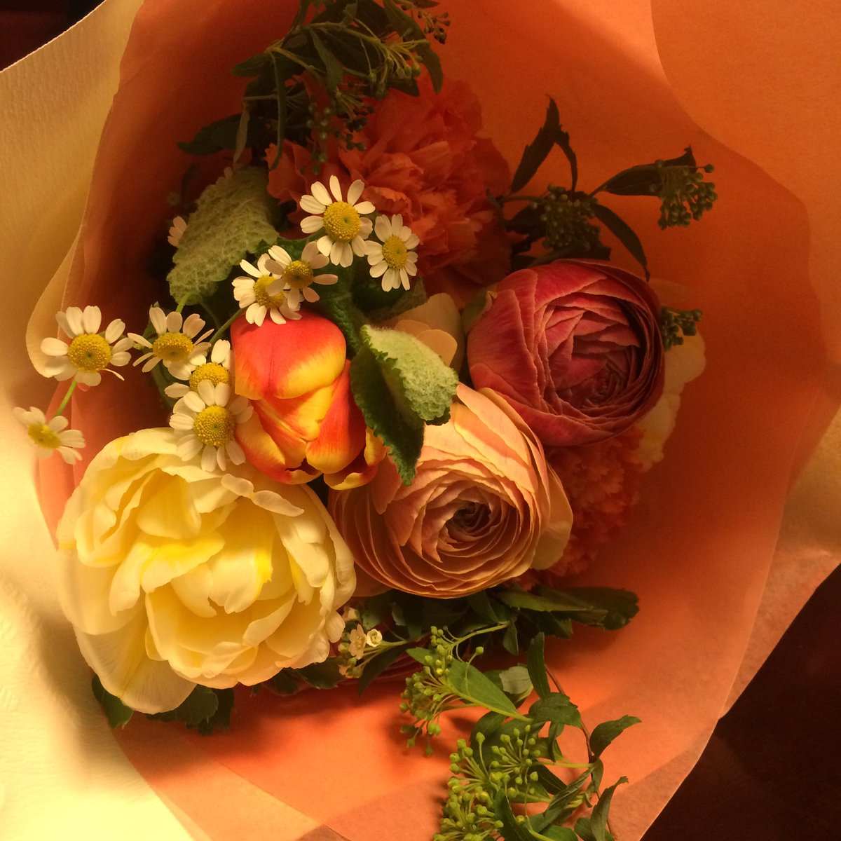 花束もらった 花束もらった