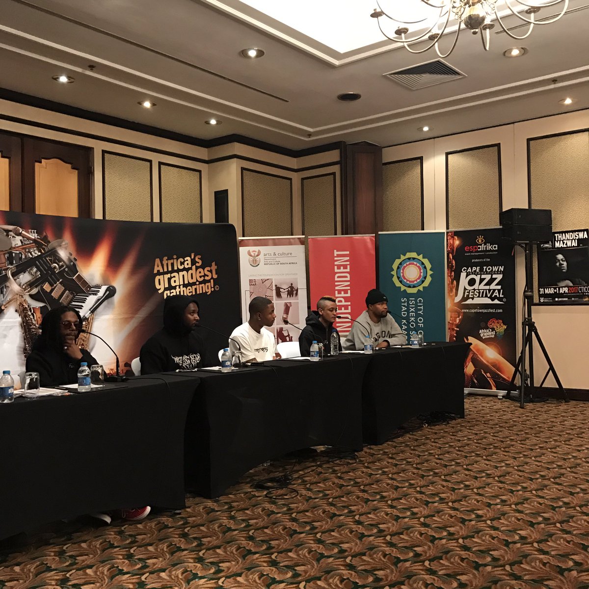 3qtr's tweet photo. press conference #CapeTownJazzFestival https://t.co/m0xr5qlcMc