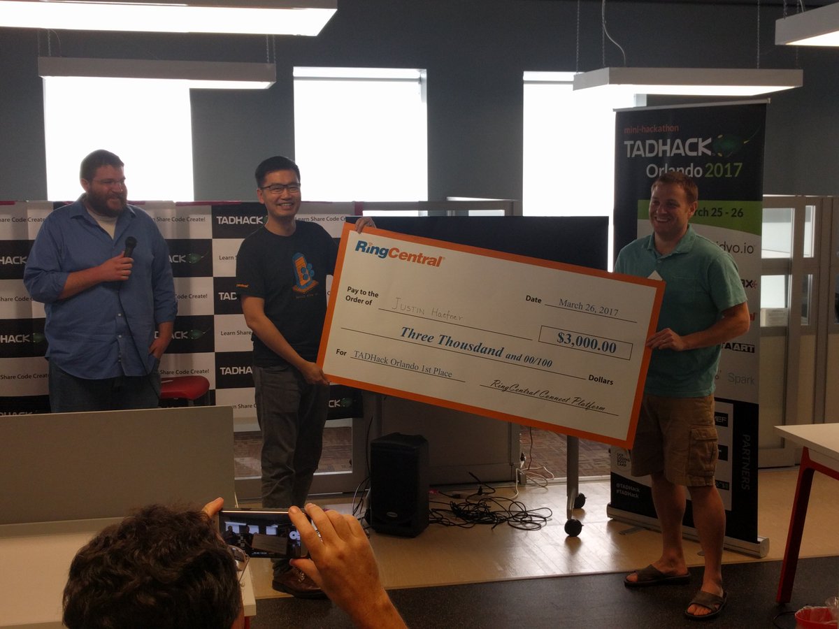 TADHack's tweet photo. Thx @MBurbick, great article on @justinhaef winning @TADHack Elder Connected Care. Solving real-world probs #EC17, https://t.co/qzzmo7LIMq https://t.co/8lqSw75k04