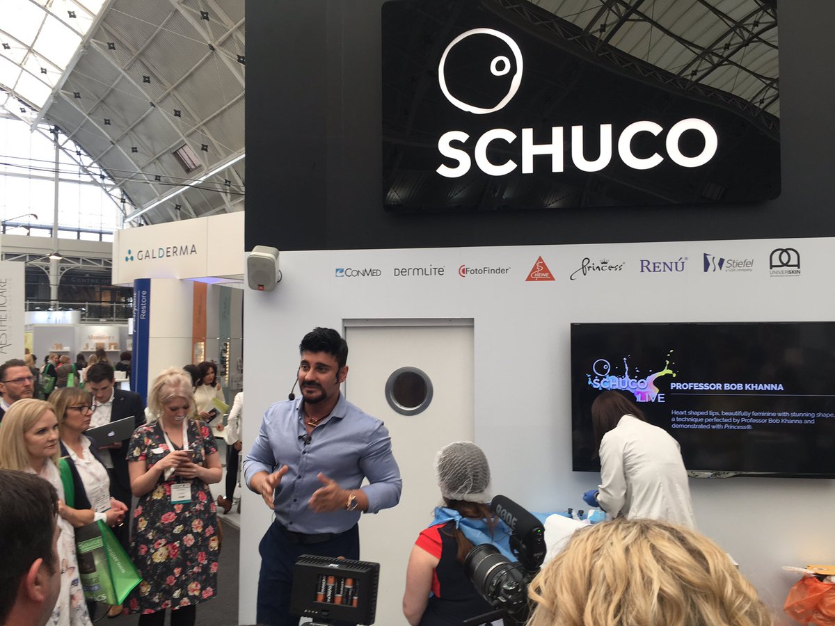 A demonstration by <a href="/drbobkhanna/">Dr Bob Khanna</a> at the @Schuco_Intl stand at <a href="/aestheticsgroup/">Aesthetics</a> #ACE2017