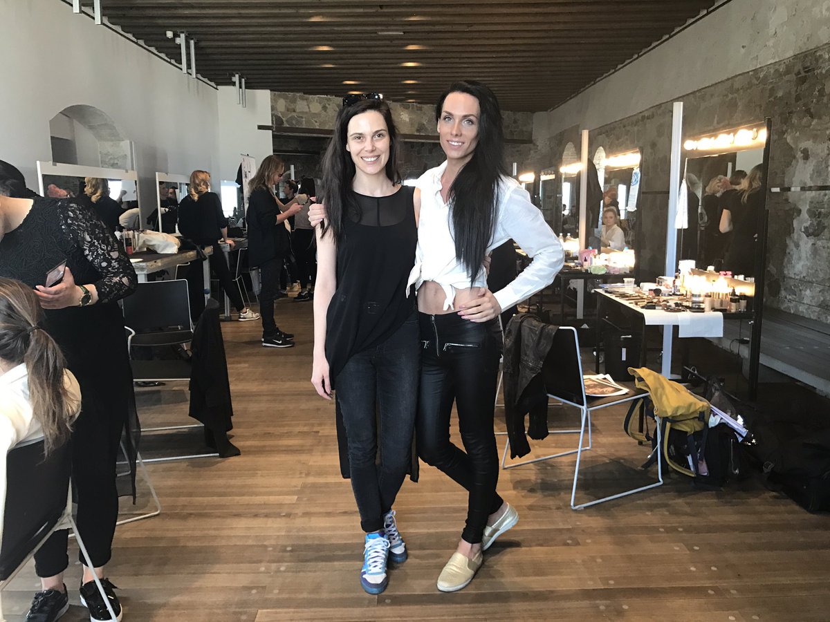 ula_furlan's tweet photo. Met the first gender neutral model, walking at the @ljfw_  catwalk tonight and sharing thoughts for @PlanetTV &amp; Planet Zvezde! 🦋 #petrnitka https://t.co/jJ4qIpGNyy