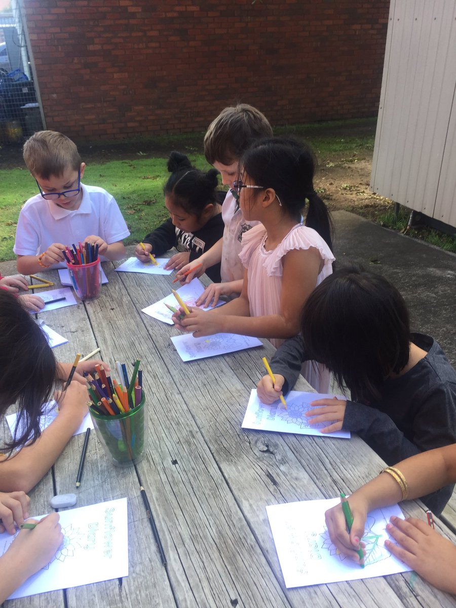 Today 2M were visiting our beautiful garden and starting their sunflowers 🌻 Diary