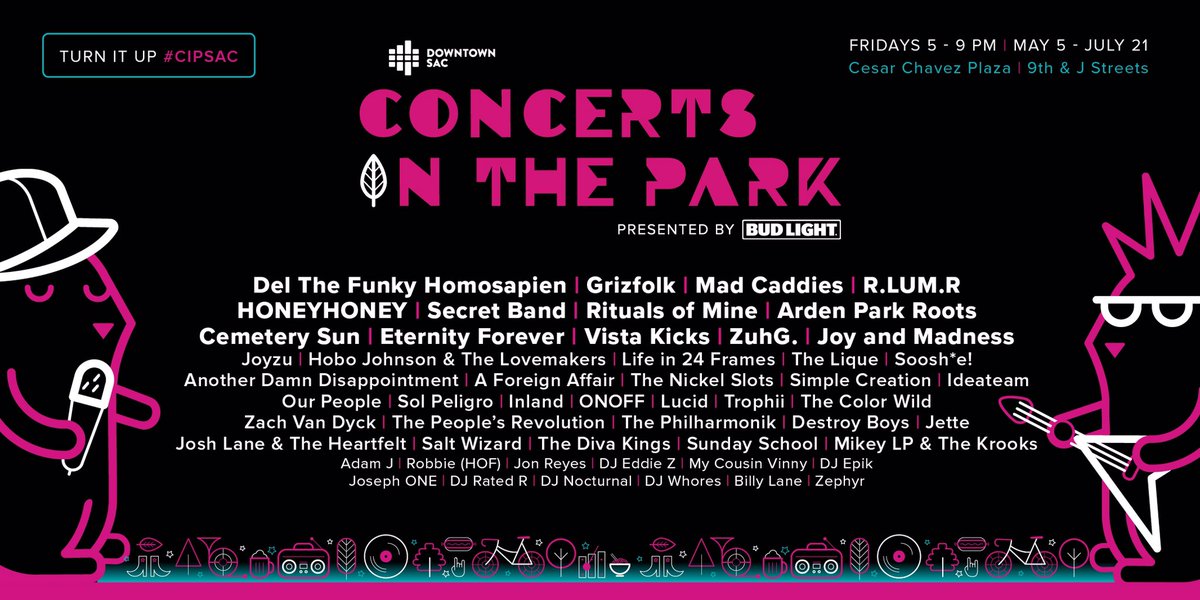 SchmittyBass's tweet photo. 2017 CIP LINEUP!!!
@theliqueband @DowntownSac #CIPSAC #MusicFestival #FestAF https://t.co/GG1XtIbo6Y
