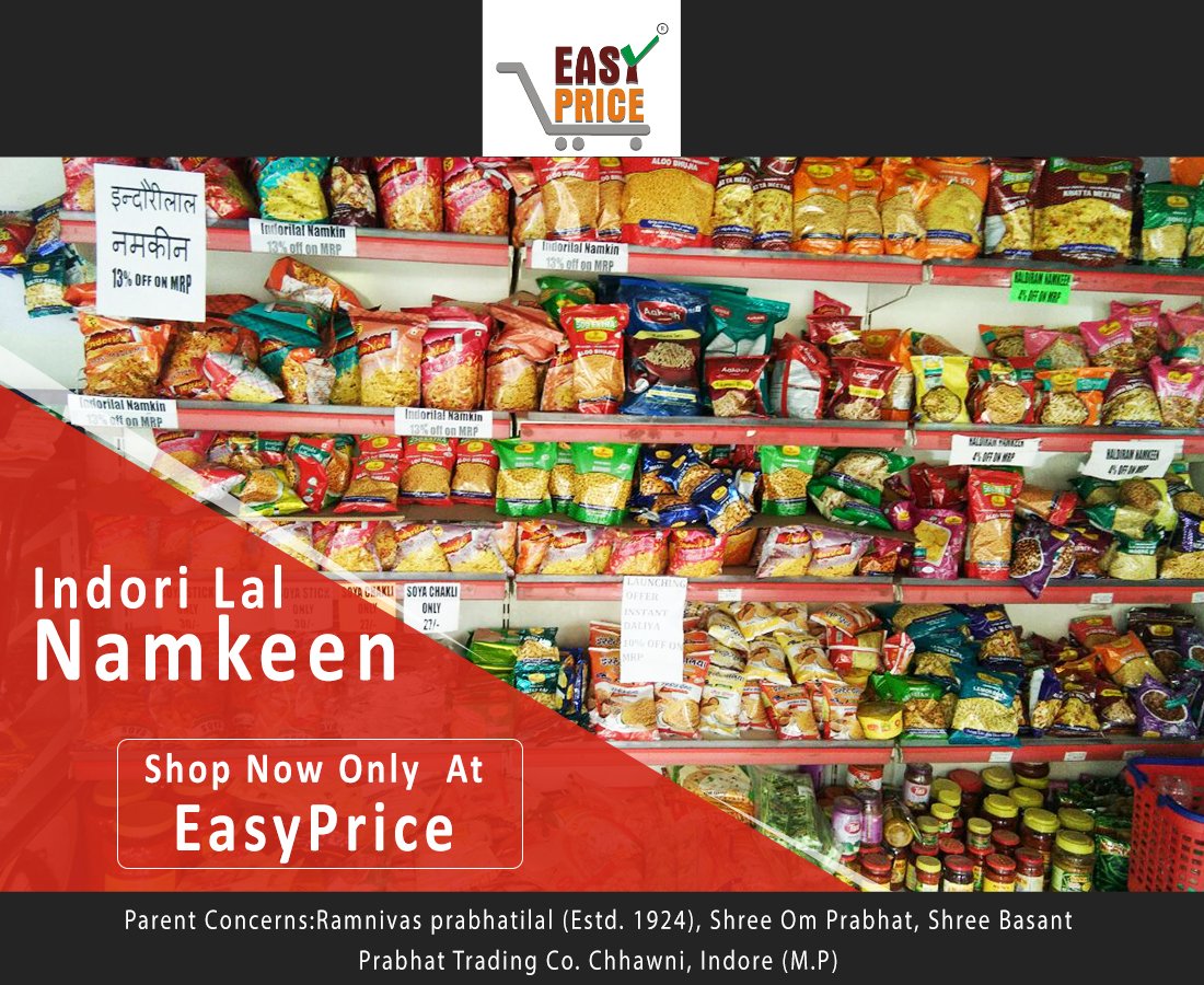 easypriceIndia's tweet photo. #Indorilalnamkeen Now Available @ #EasyPrice India's Largest Online Super market. https://t.co/jpcnpLmTOv