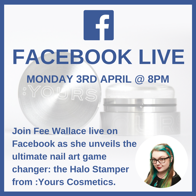 SweetSquared's tweet photo. Join us on Facebook, Monday at 8pm as @Fee_Wallace demonstrates the NEW Halo Stamper from #yourcosmetics #gamechanger https://t.co/QoenS09Ear