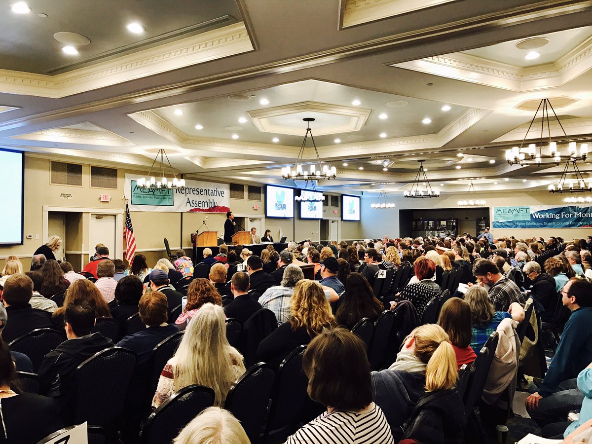 RonjaAbel's tweet photo. .@GovernorBullock addresses @MEA_MFT #RepAssembly17: "The work that you do matters each and every day." https://t.co/rPWcowTHUE