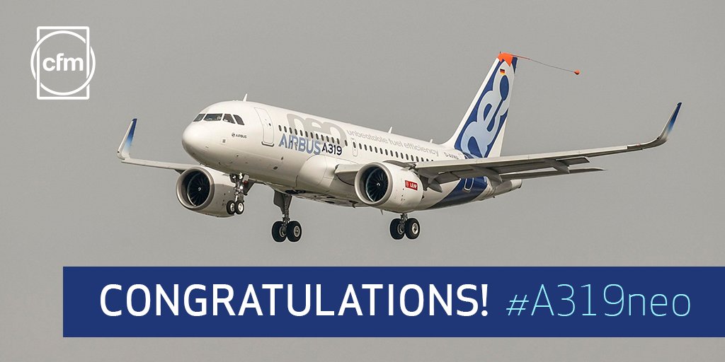 Congrats <a href="/Airbus/">Airbus</a> on a very successful #A319neo first flight! A great achievement. #CFMLEAP #avgeek #aviation bit.ly/2nHV8CS