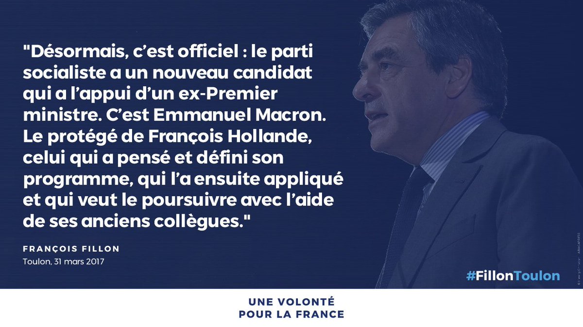 Désormais, c’est officiel : le parti socialiste a un nouveau candidat. #FillonToulon