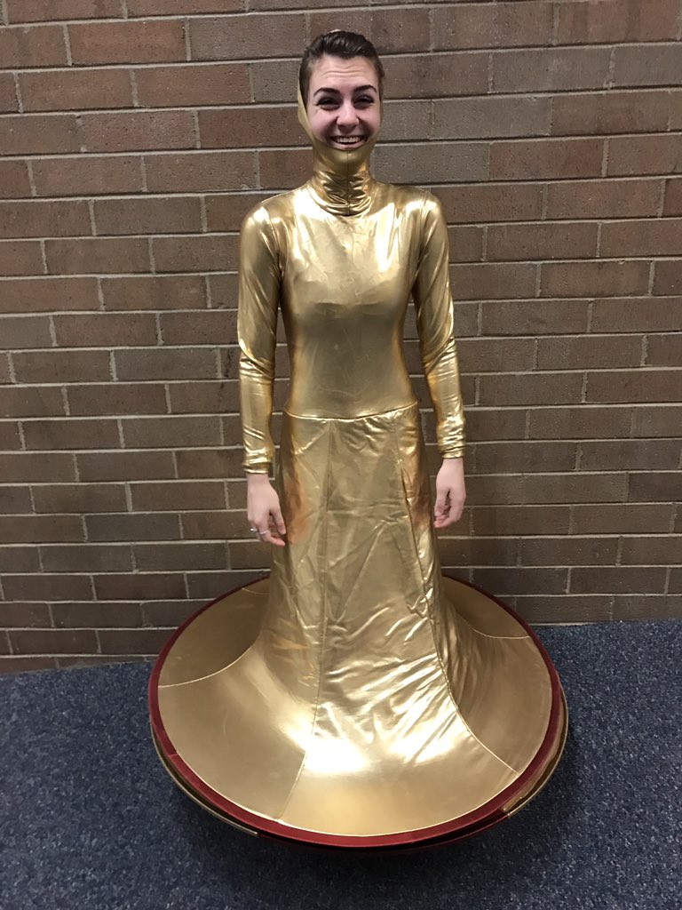 KennaLockhart's tweet photo. We love trying on old drill costumes 😍 https://t.co/UCHqS7VQ5M