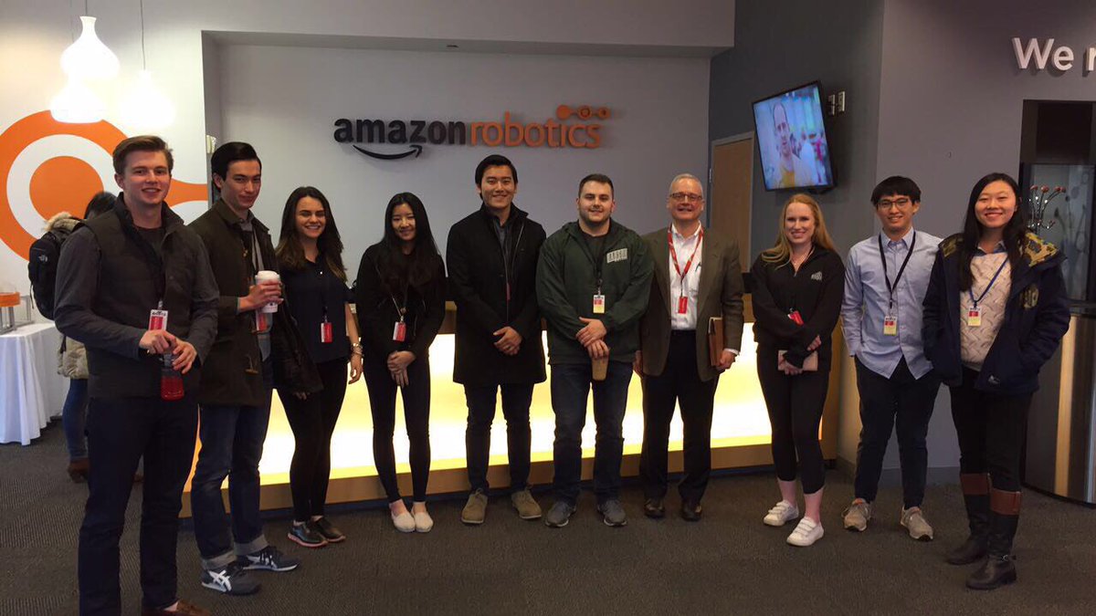 Ops4Entreps's tweet photo. Our @Babson Operations Club had a fantastic time on their @AmazonRobotics tour! #Operations4Entrepreneurs #Disrupt #ReImagine https://t.co/uJplRfqMDJ