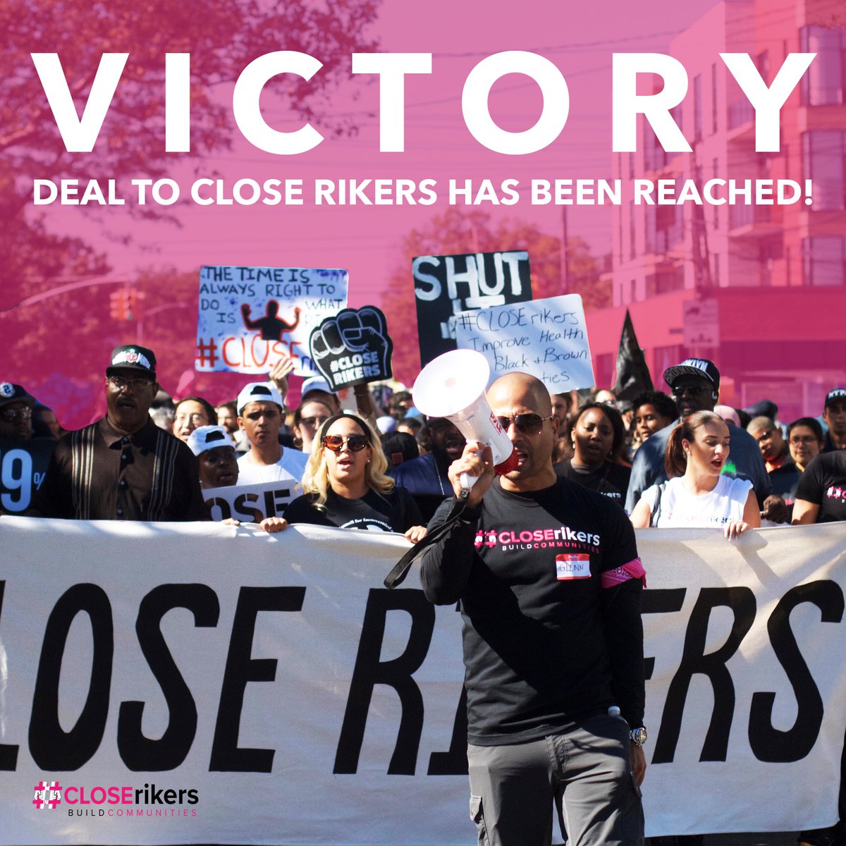 CLOSErikers's tweet image. We are excited to announce @NYCMayor has agreed to begin the process to #CLOSErikers! Thank you for hearing the demands of this campaign!!