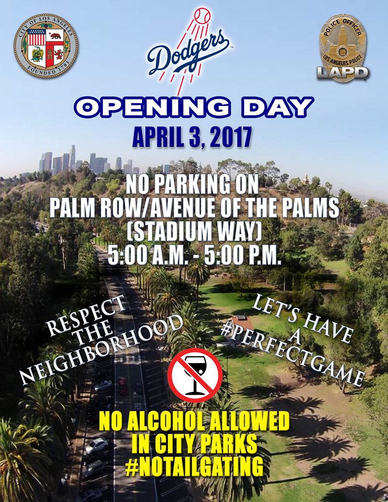 LAPDOutreach's tweet photo. Ready for @Dodgers baseball?!!! Check out these tips to have a safe &amp; fun #OpeningDay #baseball #LetsGoDodgers https://t.co/PI6BXJDyEC
