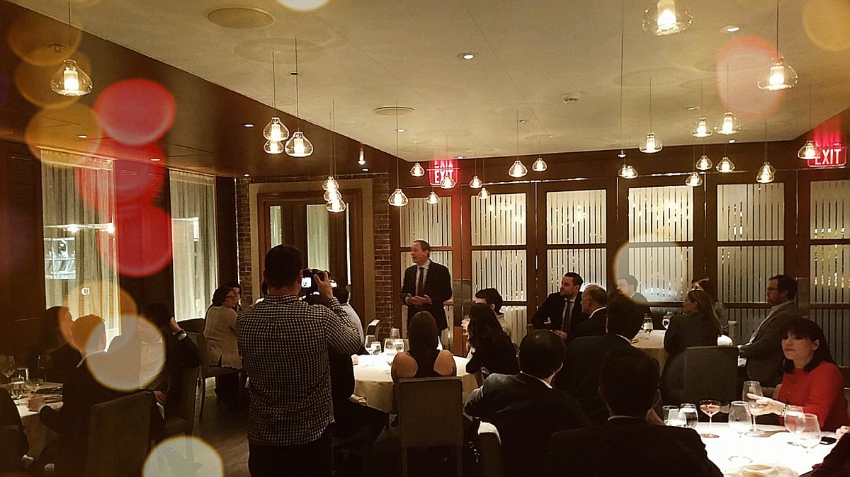 HLSExecEd's tweet photo. Fantastic celebration dinner for @MilbankLaw last evening at Benedetto @CharlesHotel w/ remarks by Scott Westfahl of #HLSEE. #MilbankLeads https://t.co/ghbi2eSpmm