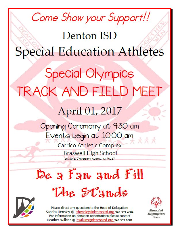 Spread the word and fill the stands.