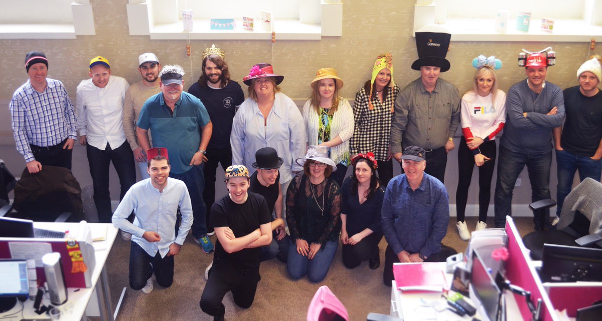supercontractUK's tweet image. AND SMILE! 😁 Group picture for #WearAHatDay. Read all about why we're doing this today here &amp;gt;&amp;gt;&amp;gt;  supercontractors.co.uk/super-contract… @braintumourrsch