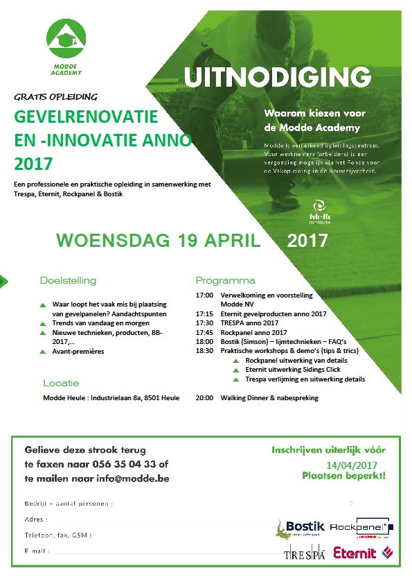 Gevelrenovatie en -innovatie anno 2017- April - Modde Heule tinyurl.com/lna63tj