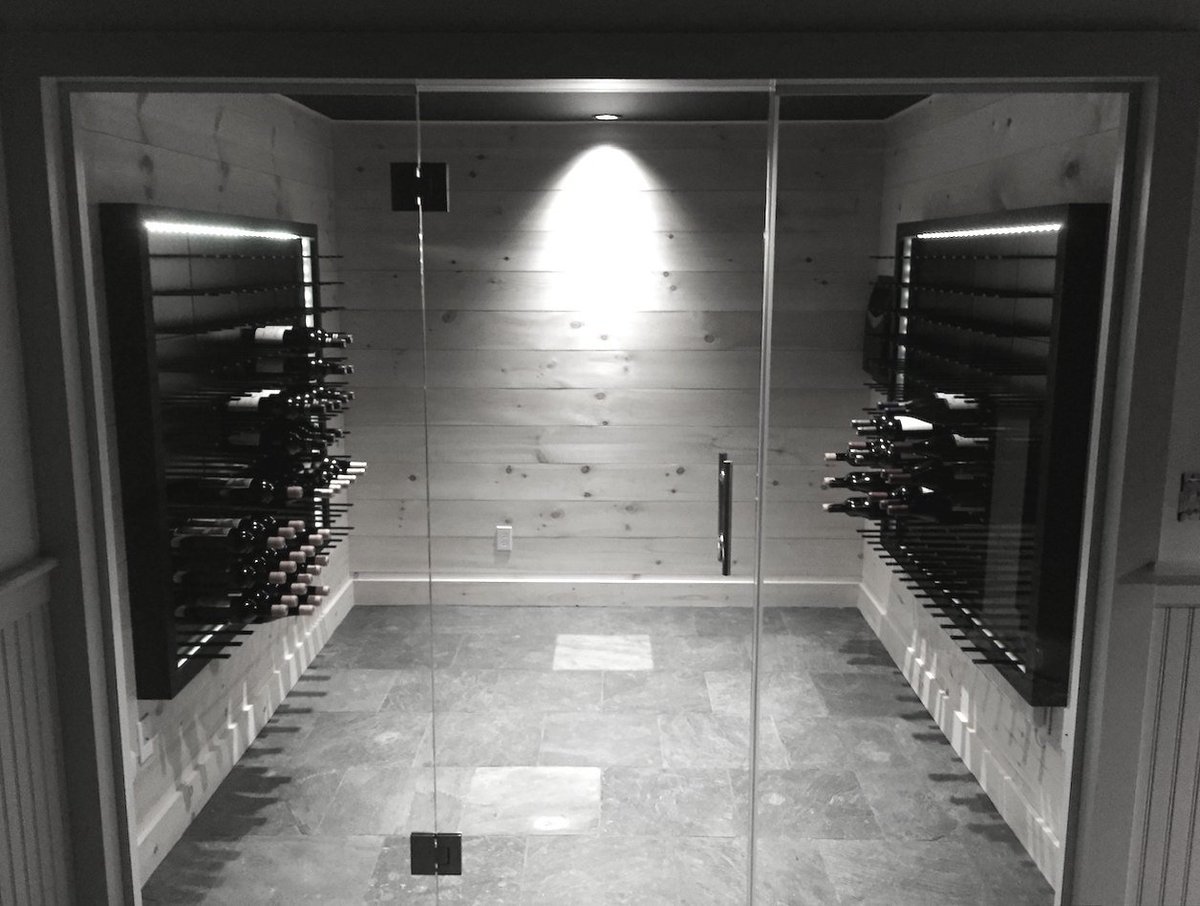 What's black and white and red all over? #winecellar