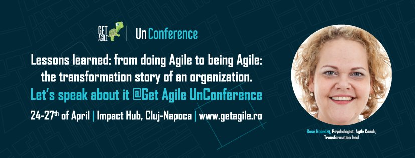 Get_Agile's tweet photo. 'From doing agile to Being agile: the transformation story of an organization' 
🐢@Get_Agile UnConference https://t.co/dIhWpmF2iT @Rosemarije https://t.co/8EmEweRebt