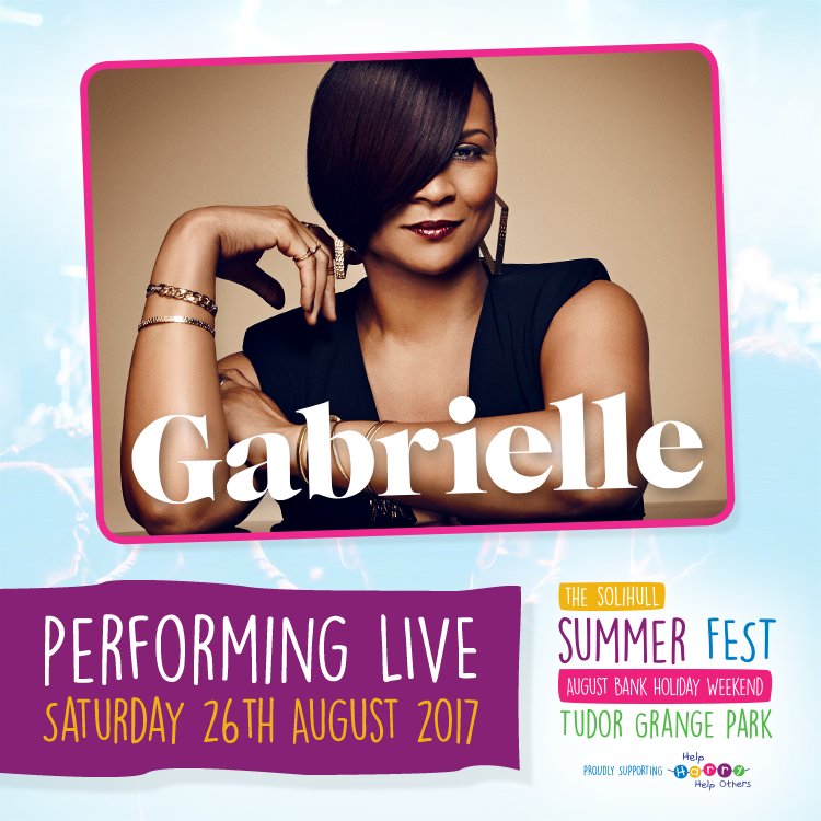 SummerSolihull's tweet photo. Excited to see @GabrielleUk live on Saturday 26th August @SummerSolihull supporting @harry_moseley ☀️Grab your tickets now at @ticketfactory https://t.co/5ir22WEUwZ