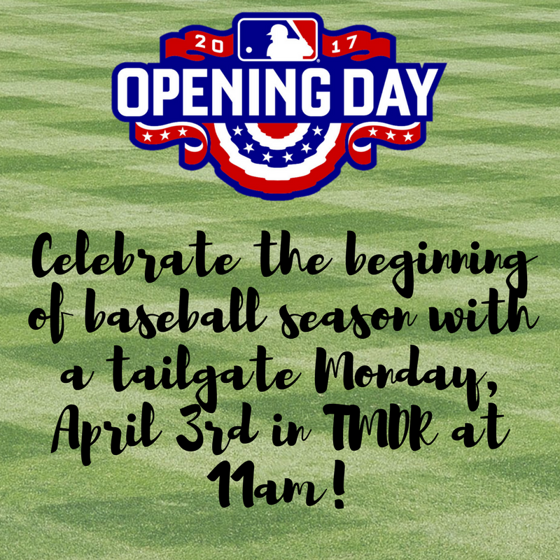 Celebrate the return of baseball season in TMDR during lunch on Monday, 4.3! #representyourteam #rockhurstdining #baseball #mlb