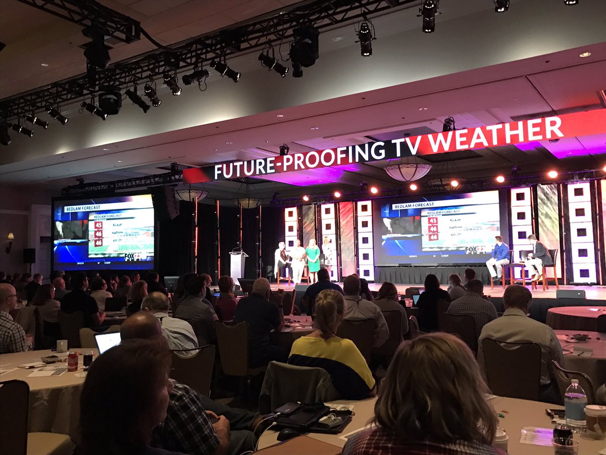RobertCWendt's tweet photo. @JohnAhrensWSOC9 making several appearances on the big screens this week at #CMGLC2017 ๐๐ฅโ๏ธ๐ช @WSOCWeather https://t.co/0XbhtghuP2