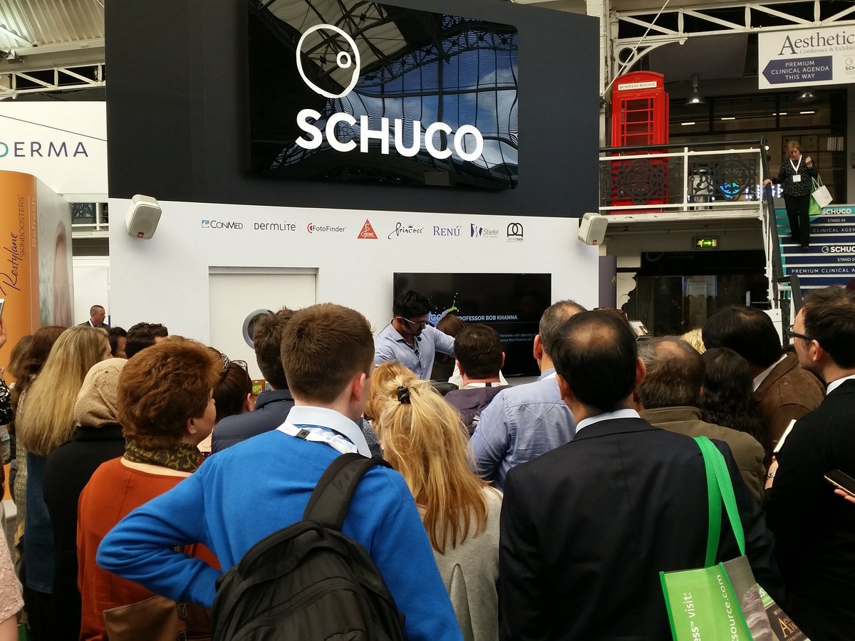 Dr Bob Khanna <a href="/drbobkhanna/">Dr Bob Khanna</a> is a big draw on the @Schuco_Intl stand at #ACE2017 presenting on Princess fillers.