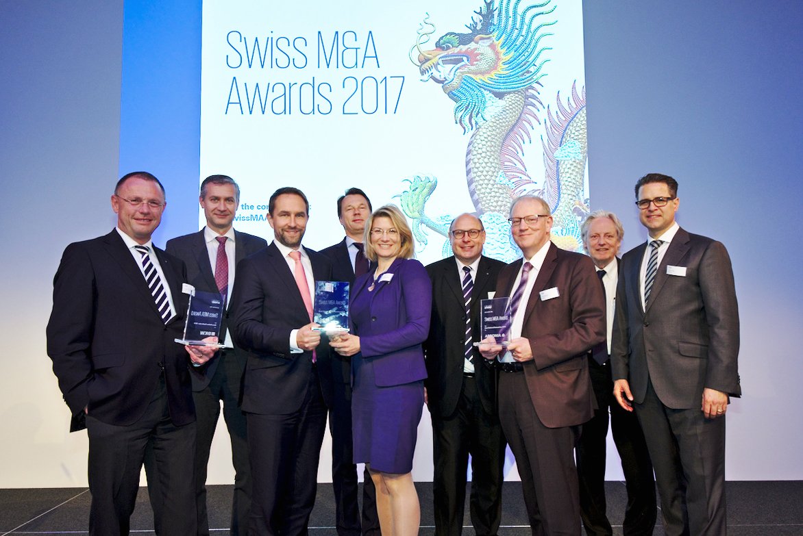 KPMG_CH's tweet photo. Winners of the 2017 Swiss M&A Awards: #BKW, #Arbonia AG & @eqt Partners. Their activities were impressive: https://t.co/ZmZyw0UT8C #KPMG_MA https://t.co/MNva5CcSX7