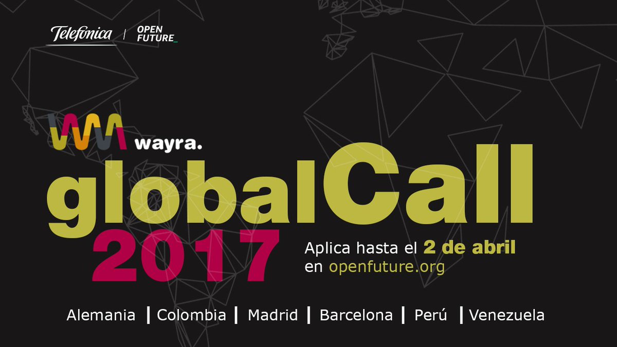 ParqueSoftNar's tweet photo. Sé parte de una experiencia única de aceleración de empresas digitales con @WayraCo y @OpenFuture_. #WayraCall17 https://t.co/lD6S07TS4y 🤓🤓 https://t.co/SkYhgDjpol