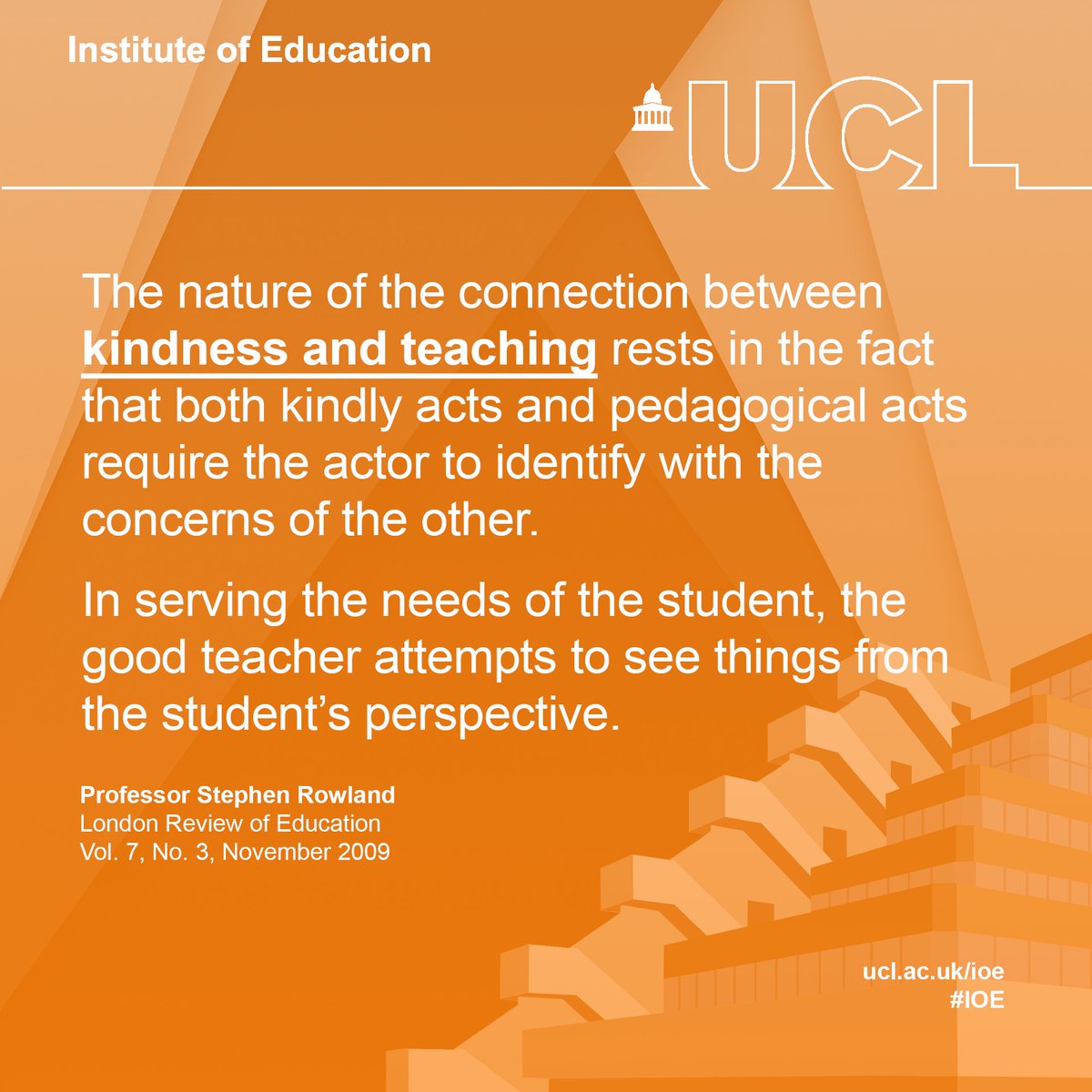 IOE_London's tweet image. A thought on kindness from a pedagogical and professional point of view.
Full article: bit.ly/2oozdyC
#NationalKindnessDay ✨