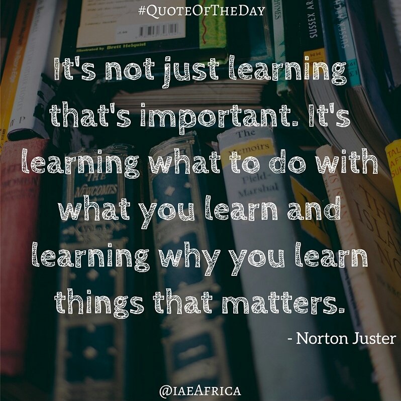 iaeAfrica's tweet photo. #MakeLearningCount #EducationMatters #QuoteOfTheDay #iaeAfrica https://t.co/D6hUV76cWT