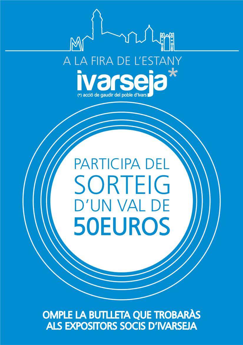 ivarseja's tweet photo. Aquest 1 i 2 d'abril, #ivarseja a la @FiraEstany i participa de la iniciativa del comerç local #ivarsdurgell #fempoble https://t.co/1kIYPAXztl