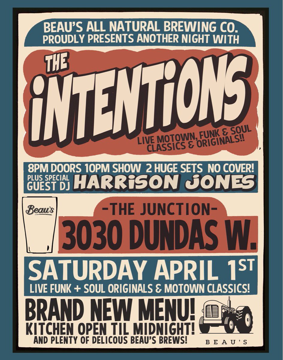 Tomorrow ladies and gents! We hit the stage at @3030dundaswest and @beausallnatural has paid your cover!! #LiveMusic #TheJunctionTo