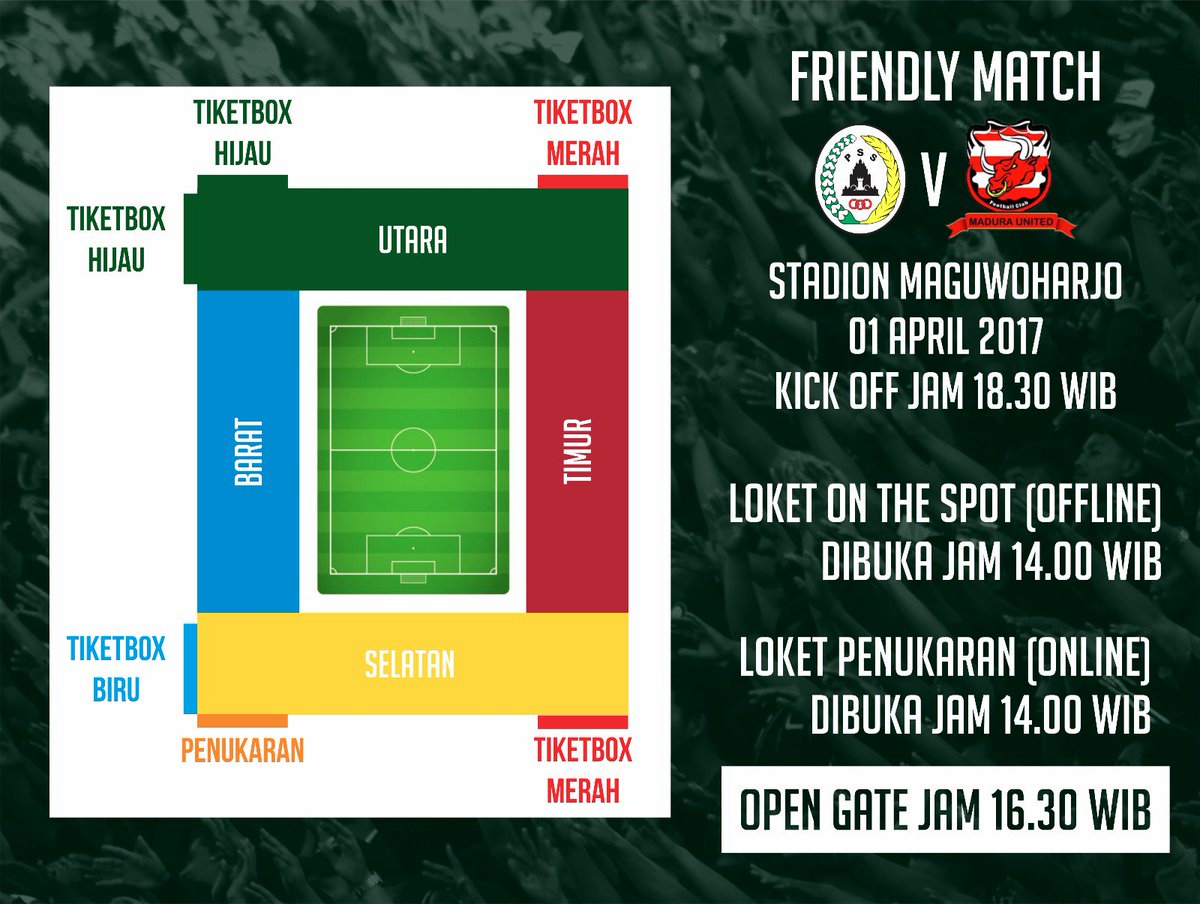 PSSleman's tweet photo. Untuk perhatian, waktu penjualan tiket on the spot di stadion dan penukaran tiket online. https://t.co/osvwczQUKp