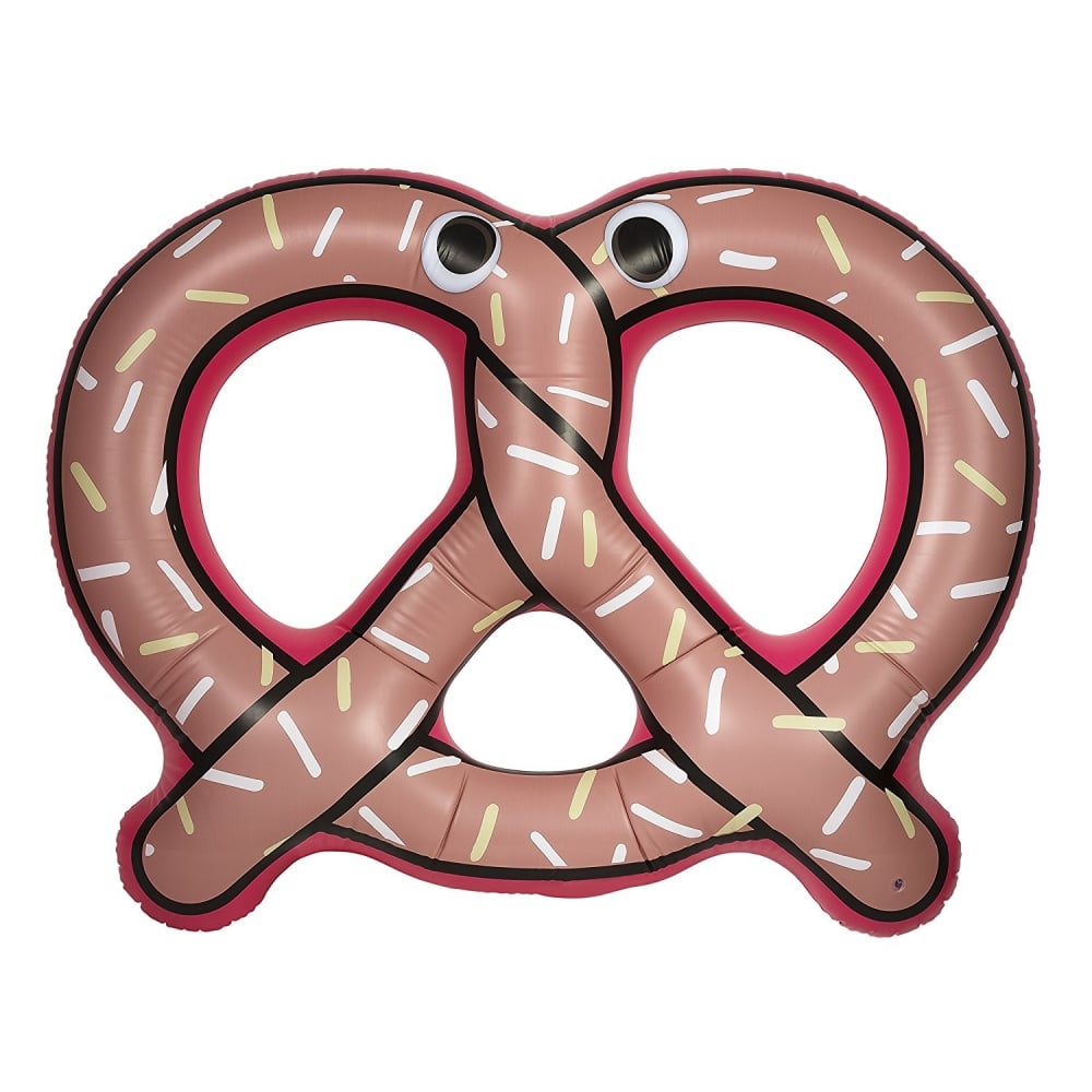 PinkSumo's tweet image. Ease out any knots in the pool by relaxing on this giant inflatable pretzel. #gifts #sunshine &amp;gt;&amp;gt; bit.ly/2oh8Opi